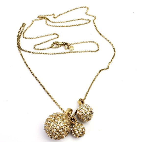 Ann Taylor Jewelry - Ann Taylor Goldtone Triple Pave Balls Chain Ann Taylor Jewelry - Ann Taylor Goldtone Triple Pave Balls Chain